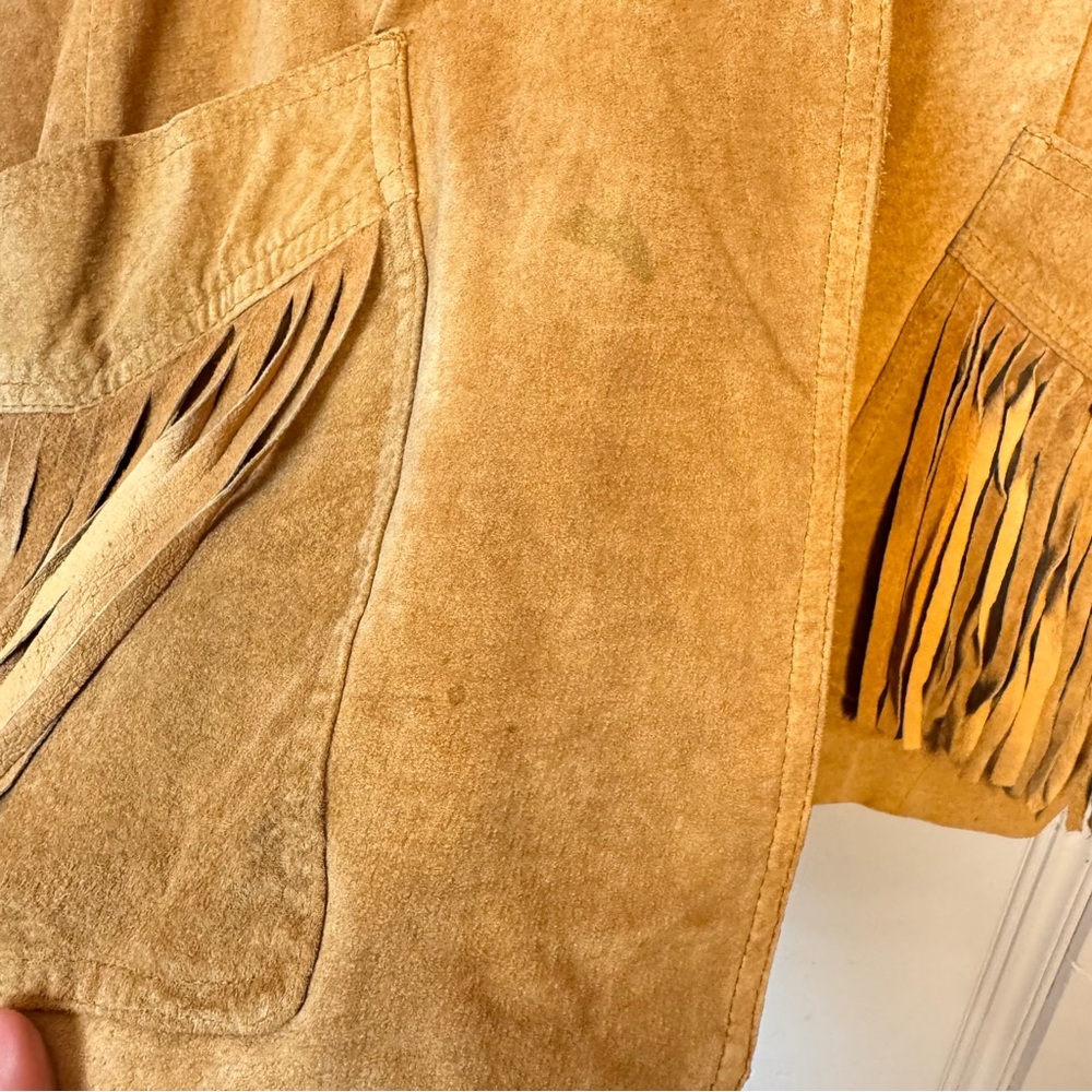 Vintage Desperado Suede Fringe‎ Beaded Jacket – Western Boho Style Size 1 X - Picture 16 of 16